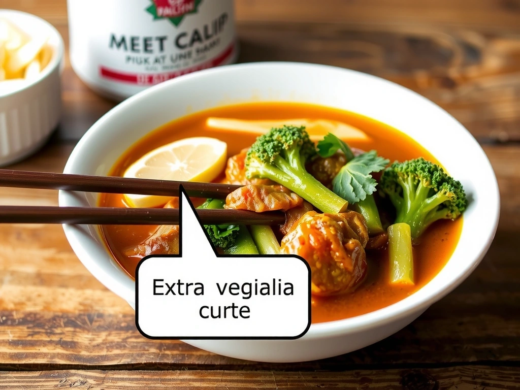 Curry mee with extra veg